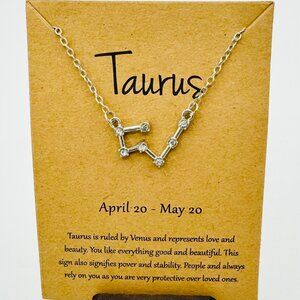 Silver Taurus Constellation Necklace - NWT